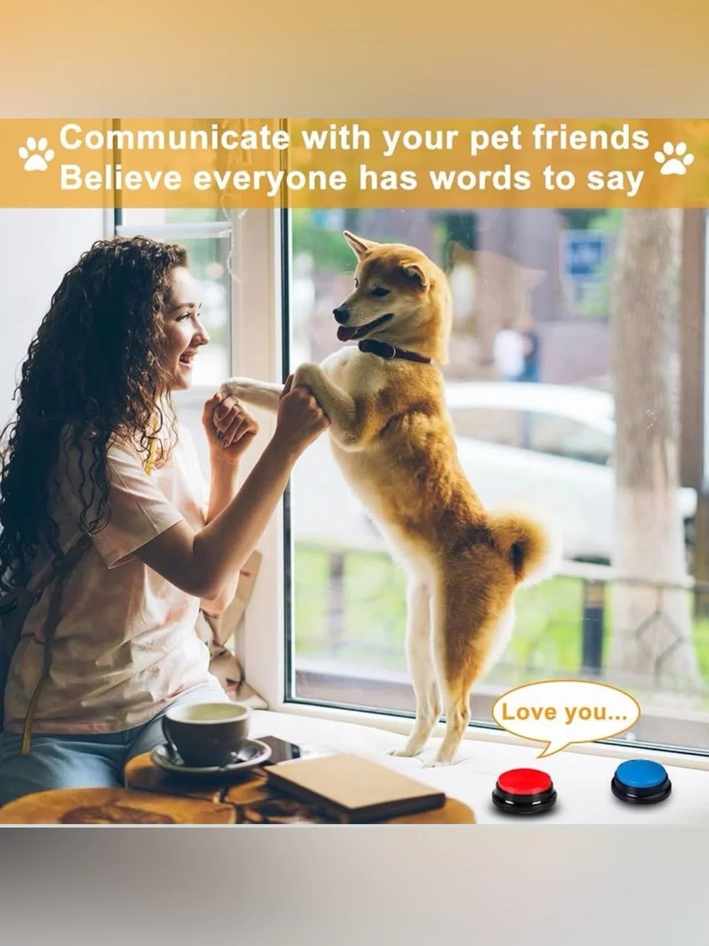 Molik Recordable Communication Buttons (4-Pack) – 30 Second Voice Recording 🐾🎙️